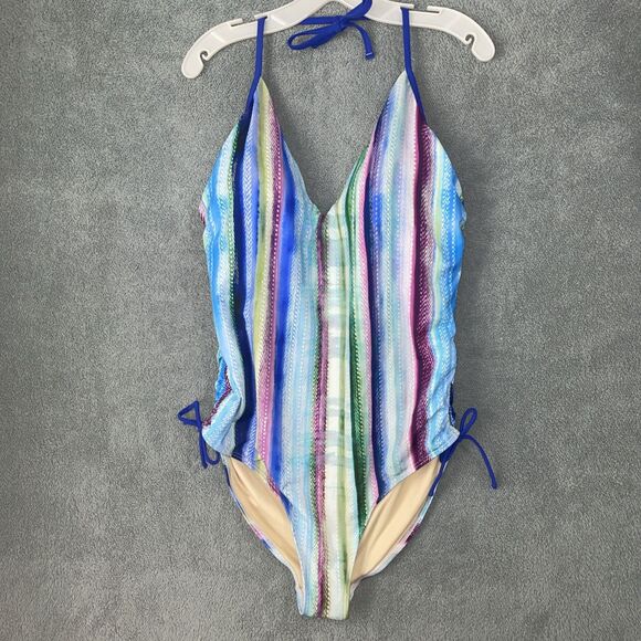 Swimsuits For All Swimsuit Womens 18 Blue One Piece Bathing Suit Beach Vacation - Picture 1 of 12
